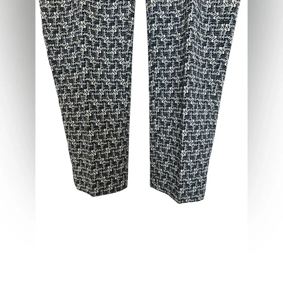 π πNWOT BANANA REPUBLIC βAveryβ Art Deco Bi-Stretch Ankle Pant Navy Combo | 8 - Picture 5 of 14